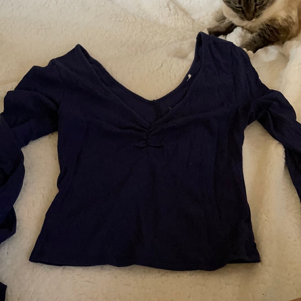 Blue crop top